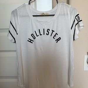 Hollister White Loose Fit Tee